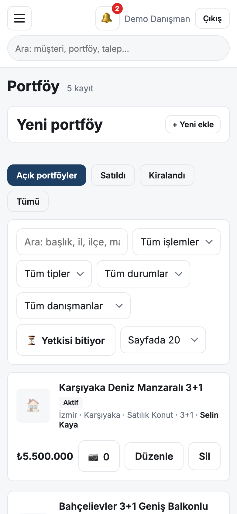 Aynı ekran telefonda